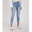 Calca-Jeans-Feminina-Skinny-Cropped-Cintura-Alta-com-Puidos-Azul-Claro-9894067-Azul_Claro_1