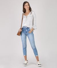 Calca-Jeans-Feminina-Skinny-Cropped-Cintura-Alta-com-Puidos-Azul-Claro-9894067-Azul_Claro_3