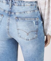 Calca-Jeans-Feminina-Skinny-Cropped-Cintura-Alta-com-Puidos-Azul-Claro-9894067-Azul_Claro_5