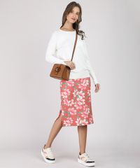 Saia-Feminina-Midi-Canelada-Estampada-Floral-Coral-9942714-Coral_3