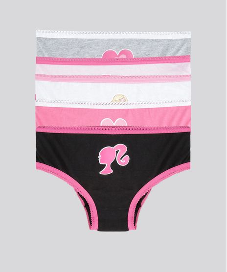 Kit-de-5-Calcinhas-Barbie-Multicor-8594840-Multicor_1