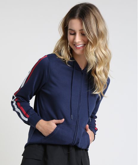 Blusao-Feminino-em-Moletom-com-Listras-e-Capuz-Azul-Marinho-9824006-Azul_Marinho_1