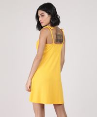 Vestido-Feminino-Curto-Texturizado-com-Laco-na-Alca-Fina-Amarelo-9941440-Amarelo_2