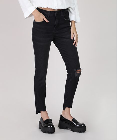 calça jeans preta