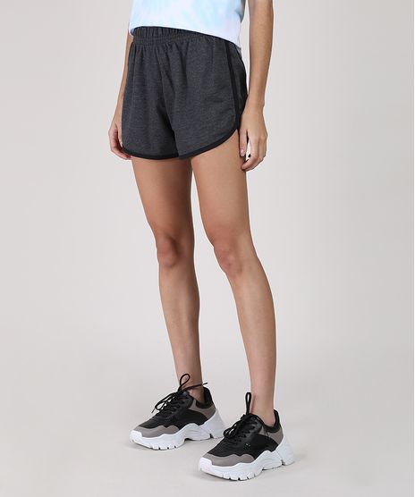 Short-Feminino-Basico-Running-Cintura-Media-Cinza-Mescla-Escuro-9941772-Cinza_Mescla_Escuro_1