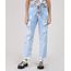Calca-Jeans-Feminina-Mom-Cintura-Super-Alta-Destroyed-com-Cinto-Cadarco-Azul-Claro-9945385-Azul_Claro_1
