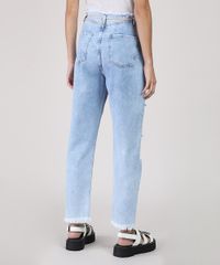 Calca-Jeans-Feminina-Mom-Cintura-Super-Alta-Destroyed-com-Cinto-Cadarco-Azul-Claro-9945385-Azul_Claro_2