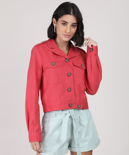 Jaqueta-de-Sarja-Feminina-Cropped-com-Bolsos-Rosa-Escuro-9817766-Rosa_Escuro_1 Jaqueta-de-Sarja-Feminina-Cropped-com-Bolsos-Rosa-Escuro-9817766-Rosa_Escuro_1