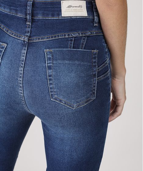 calça jeans feminina sawary cintura alta
