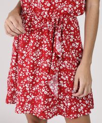 Vestido-Feminino-Curto-Estampado-Floral-Manga-Curta-Vermelho-9877765-Vermelho_4