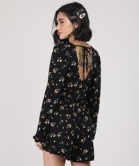 Macaquinho-Feminino-Estampado-Floral-com-Recorte-Manga-Longa-Preto-9882659-Preto_2