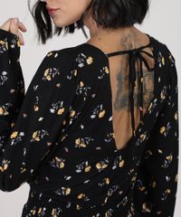 Macaquinho-Feminino-Estampado-Floral-com-Recorte-Manga-Longa-Preto-9882659-Preto_4