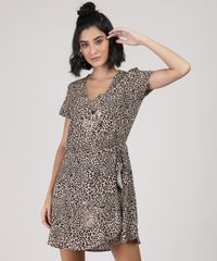 Vestido-Feminino-Curto-Estampado-Animal-Print-Onca-Manga-Curta-Bege-9877766-Bege_1