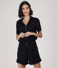 Macaquinho-Feminino-com-Ziper-Manga-Curta-Preto-9944879-Preto_1