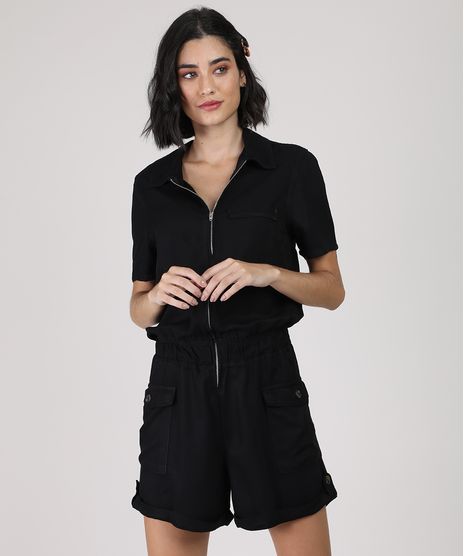 Macaquinho-Feminino-com-Ziper-Manga-Curta-Preto-9944879-Preto_1