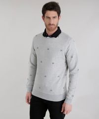Blusao-em-Moletom-Estampado-de-Flechas-Cinza-Mescla-8589305-Cinza_Mescla_1