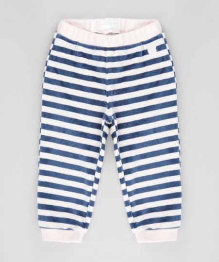 Calca-Listrada-em-Plush-de-Algodao---Sustentavel-Azul-Marinho-8479327-Azul_Marinho_1