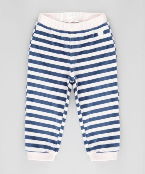 Calca-Listrada-em-Plush-de-Algodao---Sustentavel-Azul-Marinho-8479327-Azul_Marinho_1