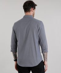 Camisa-Slim-Listrada-em-Algodao---Sustentavel-Chumbo-8580058-Chumbo_2