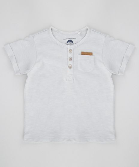 Camiseta-com-Bolso-em-Algodao---Sustentavel-Cinza-Mescla-Claro-8571269-Cinza_Mescla_Claro_1