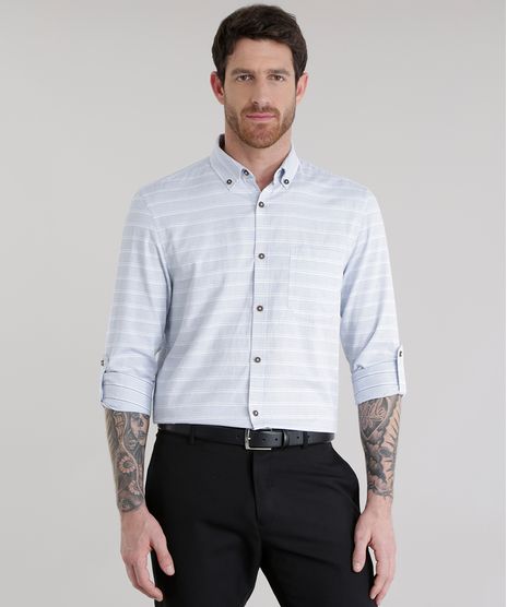 Camisa-Comfort-Listrada-em-Algodao---Sustentavel-Off-White-8584511-Off_White_1