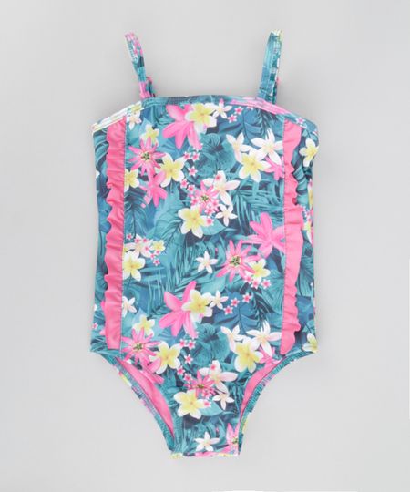Maio-Estampado-Floral-com-Babados-Verde-Escuro-8661518-Verde_Escuro_1