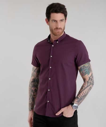 Camisa-Slim-Estampada-Vinho-8629381-Vinho_1 Camisa-Slim-Estampada-Vinho-8629381-Vinho_1