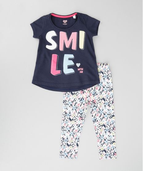Conjunto-de-Blusa--Smile--Azul-Marinho---Calca-Legging-Estampada-Off-White-8672675-Off_White_1