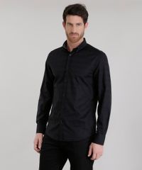 Camisa-Slim-em-Algodao---Sustentavel-Preta-8581116-Preto_5
