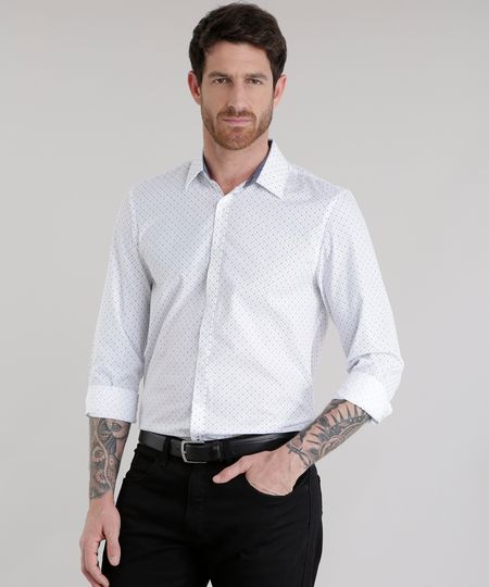Camisa-Slim-Estampada-em-Algodao---Sustentavel-Branca-8582726-Branco_1