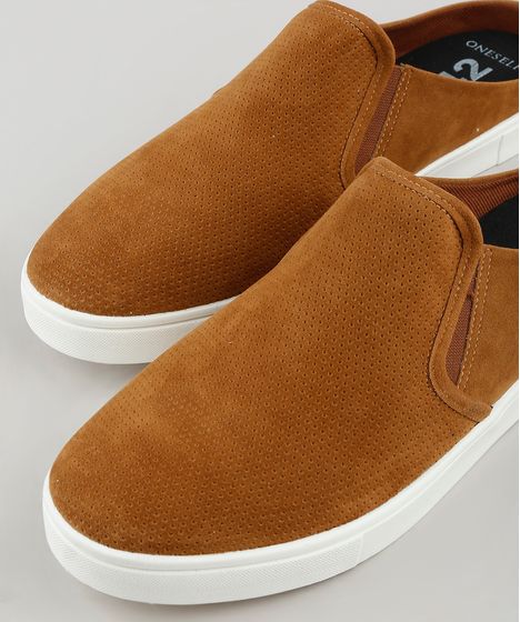 slip on caramelo masculino