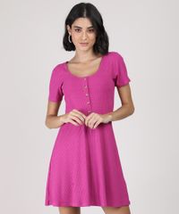 Vestido-Feminino-Curto-Canelado-com-Botoes-Manga-Curta-Roxo-9920398-Roxo_1