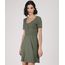 Vestido-Feminino-Curto-Canelado-com-Botoes-Manga-Curta-Verde-Militar-9920398-Verde_Militar_1