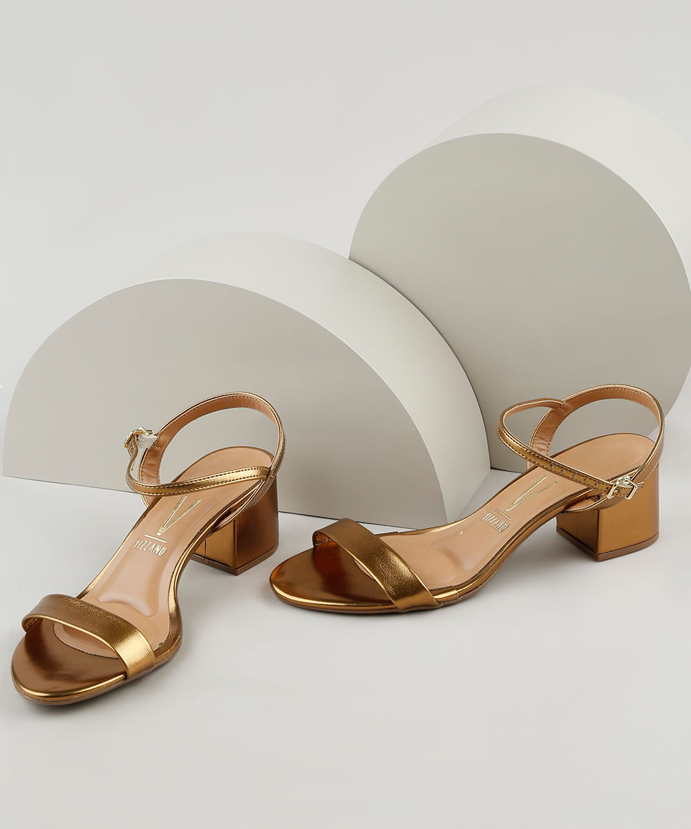 vizzano sandalia dourada