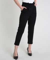 Calca-Feminina-Carrot-Clochard-Alfaiatada-Cintura-Alta-com-Cinto-Preta-9941796-Preto_1