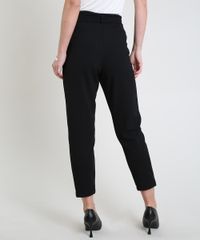 Calca-Feminina-Carrot-Clochard-Alfaiatada-Cintura-Alta-com-Cinto-Preta-9941796-Preto_2