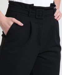 Calca-Feminina-Carrot-Clochard-Alfaiatada-Cintura-Alta-com-Cinto-Preta-9941796-Preto_4