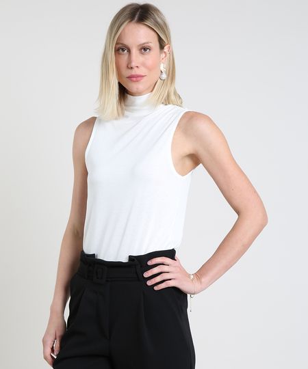 Regata-Feminina-em-Trico-Gola-Alta--Branca-9889152-Branco_1