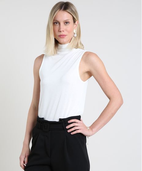Regata-Feminina-em-Trico-Gola-Alta--Branca-9889152-Branco_1