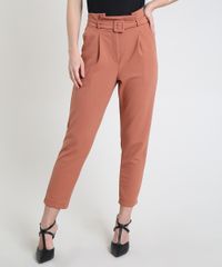 Calca-Feminina-Carrot-Clochard-Alfaiatada-Cintura-Alta-com-Cinto-Cobre-9941796-Cobre_1