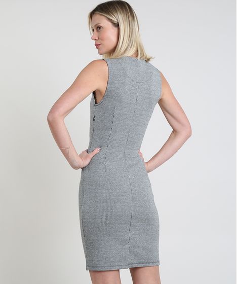 vestido basico estampado