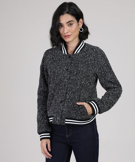 Jaqueta-Bomber-Feminina-em-Tweed-Preta-9793082-Preto_1