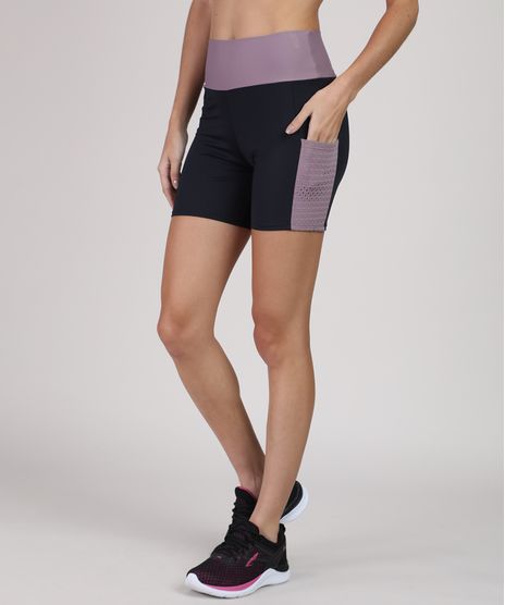 Bermuda-Feminina-Esportiva-Ace-Cintura-Super-Alta-com-Bolso-em-Tela-Preta-9921022-Preto_1