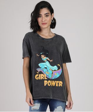 Blusa-Feminina-Jasmine-Aladdin-Manga-Curta-Decote-Redondo-Chumbo-9897579-Chumbo_1