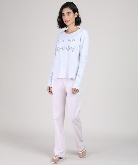 Pijama-Feminino--Let-Me-Sleep--Manga-Longa-9877991-Cinza_Mescla_Claro_1