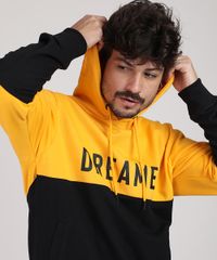 Blusao-Masculino-em-Moletom-com-Recorte-e-Capuz-Amarelo-9799251-Amarelo_4