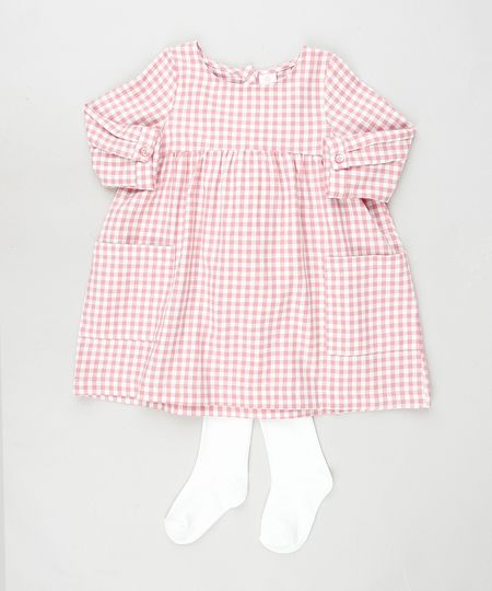Conjunto-Infantil-de-Vestido-Estampado-Xadrez-Manga-Longa---Meia-Calca-Rosa-9777015-Rosa_1 Conjunto-Infantil-de-Vestido-Estampado-Xadrez-Manga-Longa---Meia-Calca-Rosa-9777015-Rosa_1