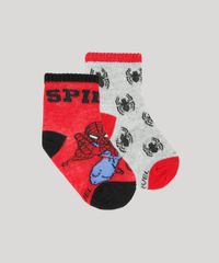 Kit-de-2-Meias-Infantis-Cano-Medio-Homem-Aranha--Multicor-9932955-Multicor_1