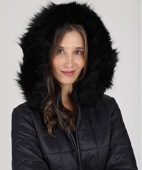 casaco jaqueta feminina matelasse forrada pêlos com capuz