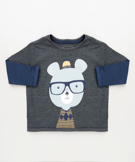 Camiseta-Infantil-Urso-Nerd-Manga-Longa-com-Sobreposicao-Chumbo-9946609-Chumbo_1